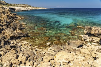 Blue Lagoon on the Coast of Cape Greco Peninsula, Agia Napa, Cyprus, Europe