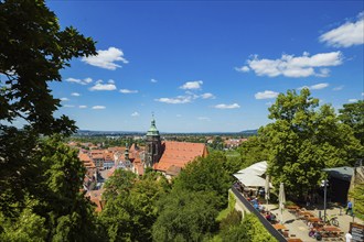 View from Sonnenstein Fortress over St. Mary's Church to the Old Town