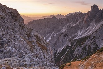 Cadini di Misurina, sunrise, mountains, Dolomites, Belluno, South Tyrol