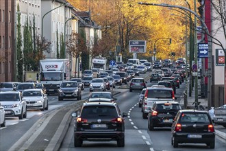 Gladbecker Straße in Essen, B224, inner-city street in Essen heavily polluted by air pollution,