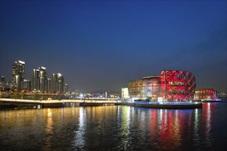 SEOUL, SOUTH KOREA, APRIL 7, 2017: Some Sevit culture complex on artificial floating islands