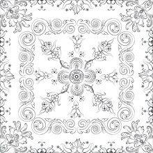 Hand drawn seamless floral pattern on a white background, vector textile template