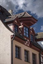 Historic roof elevator bay, Geiersberg 15, Nuremberg, Middle Franconia, Bavaria, Germany, Europe