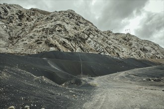 Slag from the mines in La Oroya, Peru, South America