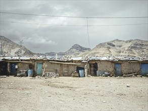 Huts of a miners' settlement, Ticlio, Peru, South America