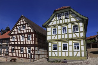 Germany's second smallest town, Ummerstadt in the district of Hildburghausen, market square with