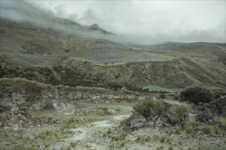 Landscape in the Andean highlands, Curipata, Peru, South America