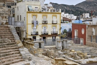 Teatro Romano, Roman amphitheater, in the old town of Cartagena, Region of Murcia, Spain, Europe