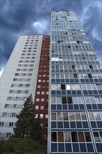 High-rise apartment buildings, Erlangen, Middle Franconia, Bavaria, Germany, Europe