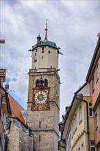 The heritage-protected city parish church of St. Martin in Memmingen in Unterallgäu, Swabia,