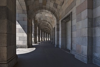 Arcade of the Congress Hall, unfinished National Socialist monumental building on the Nazi Party