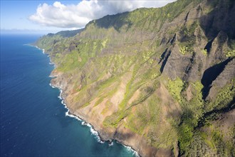 Aerial view Napali Coast, Kauai, Hawaii, USA, North America