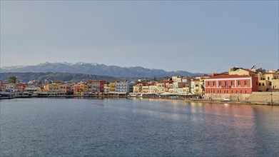 Lefka Ori, White Mountains, Snowy Mountains, Venetian Old Town, Venetian Port, Row of Houses,