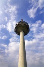 Köterberg telecommunications tower, slightly cloudy sky, Lügde, Weserbergland, North