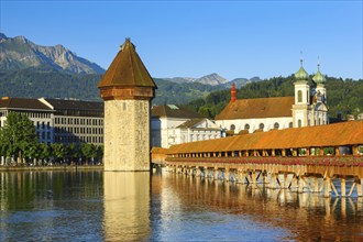 Chapel Bridge, City of Lucerne, Switzerland, Europe