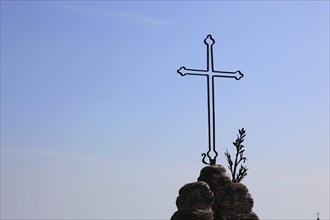 City of Palermo, Cross on the Chiesa San Giovanni degli Eremiti, UNESCO World Heritage Site,