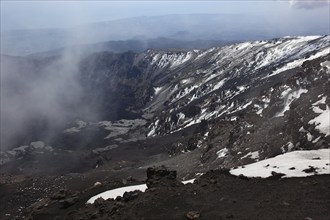 Volcanic landscape at the secondary crater of Etna, Etna, Sicily, Italy, Europe