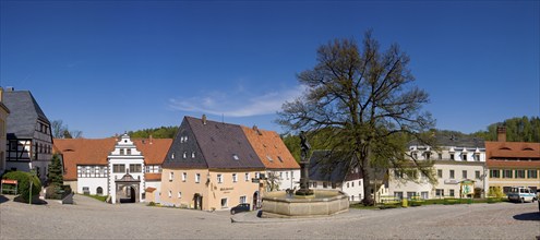 Lauenstein is a district of the town of Geising in the upper Müglitz valley. It is one of the
