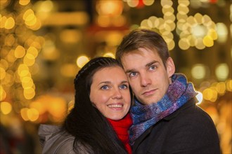 Young couple at the Dresden Striezelmarkt