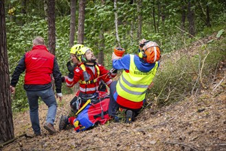 Winch rescue training of the rescue helicopter, Christoph 62, on the occasion of the 50th