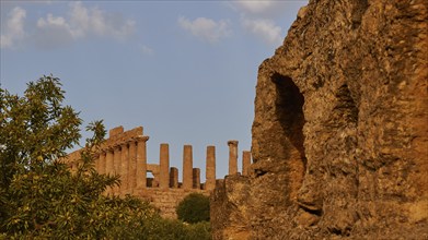 Evening light, Arcosoli, Byzantine tombs, rock tombs, Hera temple, valley of the temples, valle dei