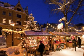 The Christmas market in the old village centre in Dresden Loschwitz, is organised annually by the