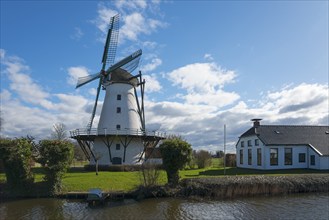 Mill, Windmill, De Widde Meuln, Ten Boer, Groningen, Netherlands