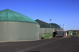 Biogas plant, Bioenergie Bad Königshofen GmbH & Co. KG, a joint project of 37 farmers, Bad