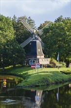 Höltingmühle on the River Hase, Meppen, Emsland, Lower Saxony, Germany, Europe