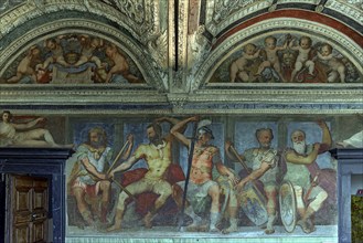 Wall frescoes in a room in the Villa del Principe, Palazzo di Andrea Doria, Piazza dei Principe,