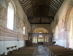 Medieval wall paintings, church of Saint Michael and All Angels, Copford, Essex, England, UK