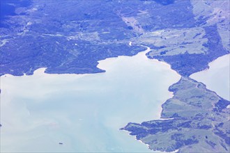 Flug von Christchurch nach Auckland, Neuseeland