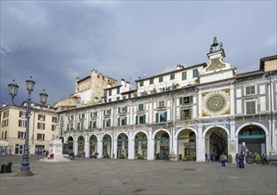 Astronomical clock in Piazza della Loggia, Brescia, Province of Brescia, Italy, Europe