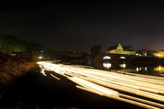 Grimma, inauguration of the Pöppelmann Bridge after its destruction by the floods of the Mulde in