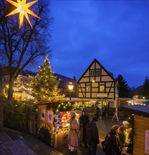 The Christmas market in the old village centre in Dresden Loschwitz, is organised annually by the