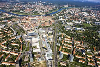 Aerial view of Dresden Old Town