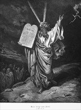 Bible, Moses descends from Mount Sinai, Second Book of Moses, 19, 25, Moses, Old Testament,