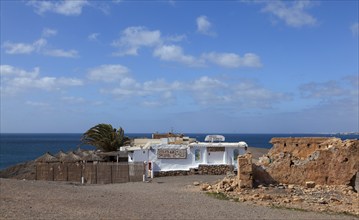 Restaurant at Papagayo Beach near Playa Blanca, Lanzarote, Canary Islands, Spain, Europe