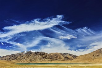 Tso Kar lake in Himalayas. Ladakh, India, Asia