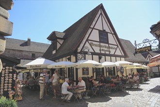 In the old town centre of Nuremberg, Franconian restaurant, Bratwurstgloecklein, in the