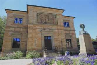 The Villa Wahnfried, Haus Wahnfried, former home of Richard Wagner, in front of it the bustle of