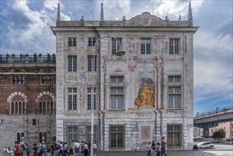 Palazzo San Giorgio, built in 1260, Piazza Caricamento, Genoa, Italy, Europe