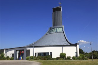 St. Christopher's motorway church, Himmelkron, Kulmbach district, Upper Franconia, Bavaria,