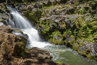 Lower Ho'opi'i Falls on Kapaa Stream, Kauai, Hawaii, USA, North America