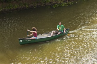 Leipzig, water hiking on the Karl Heine Canal