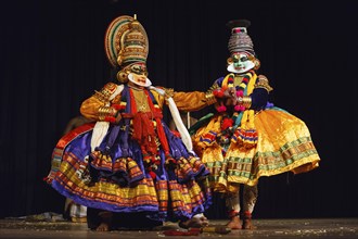 CHENNAI, INDIA, SEPTEMBER 8: Indian traditional dance drama Kathakali preformance on September 8,