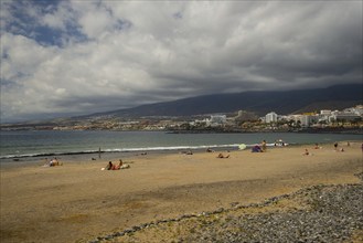 Beach, Playa de las Américas, Tenerife, Canary Islands, Canary Islands, Spain, Europe