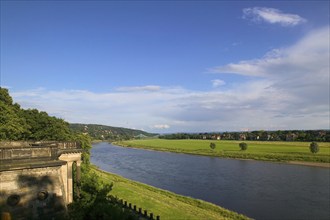 Elbe in Dresden at Albrechtsberg Castle