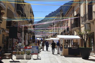 Castellammare del Golfo, municipality in the province of Trapani, in the pedestrian zone, Sicily,