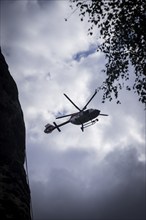 Winch rescue training of the rescue helicopter, Christoph 62, on the occasion of the 50th